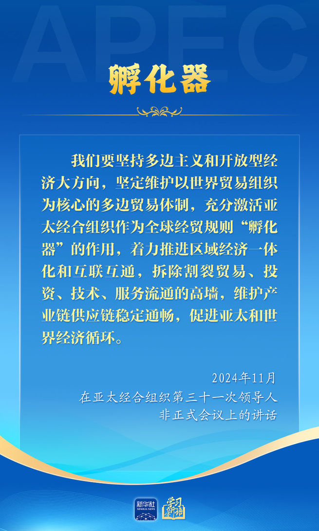 推动亚太合作,习近平主席生动阐释