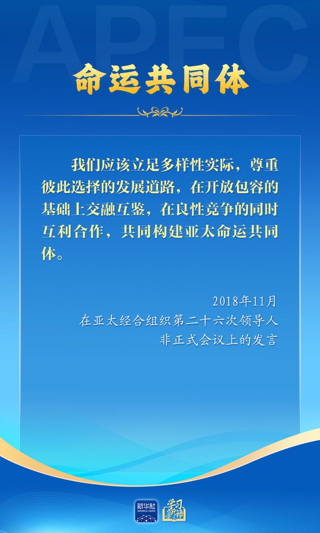 推动亚太合作,习近平主席生动阐释