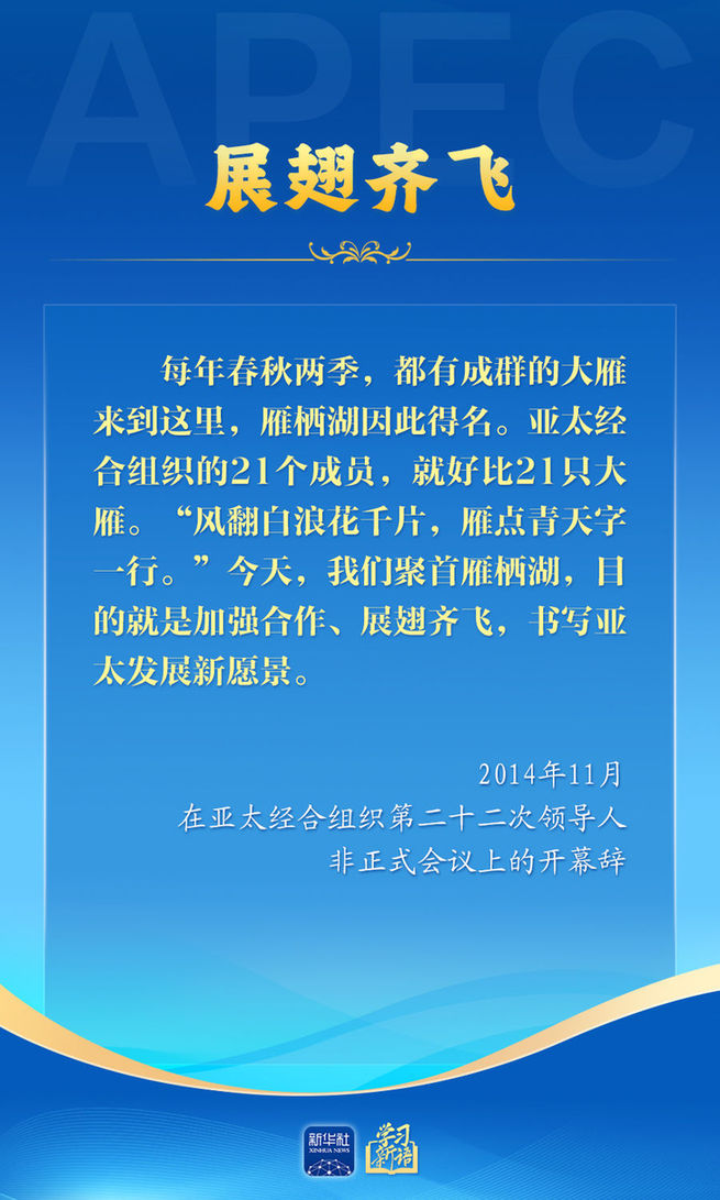 推动亚太合作,习近平主席生动阐释